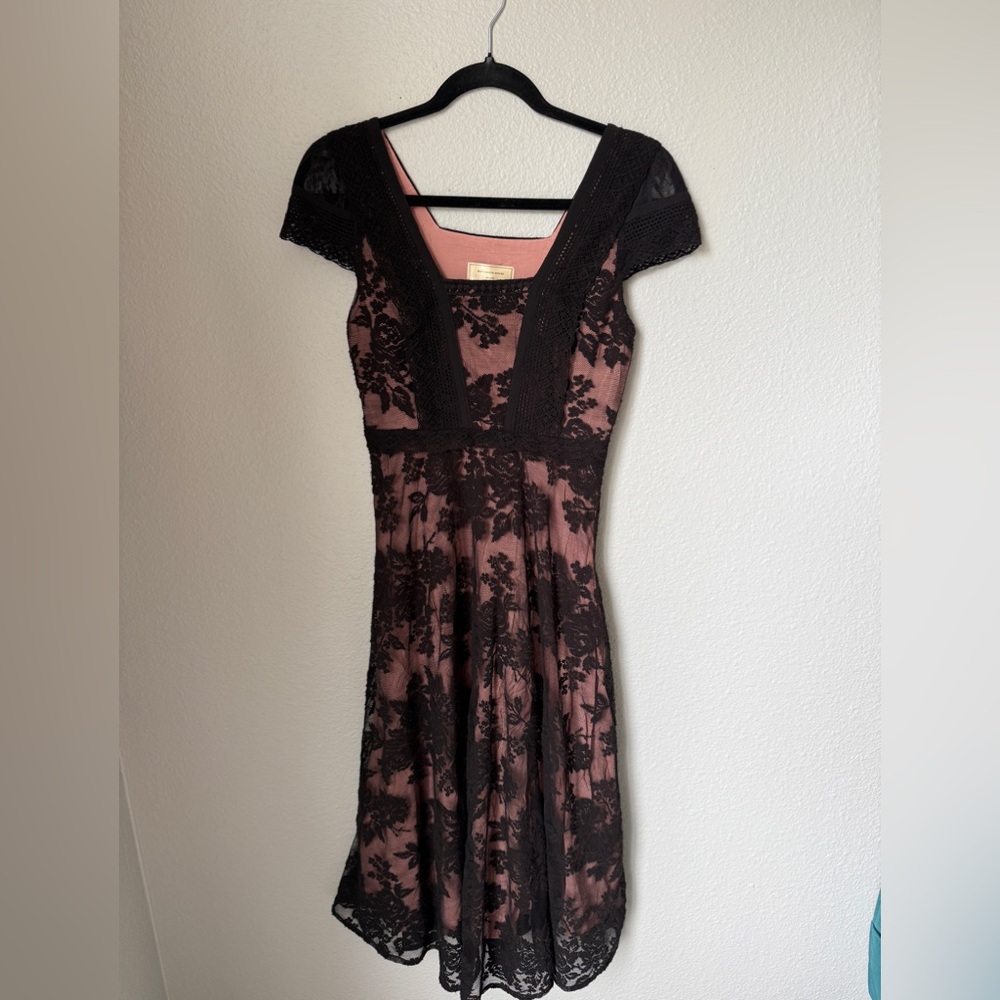 Moulinette Soeurs Black Lace Midi Dress